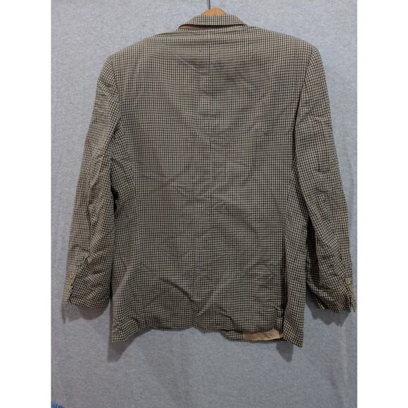 Vintage El Corte Ingles Sport Coat Men Small Plaid Lined Two-Button Suit‎ Jacket - Picture 2 of 9